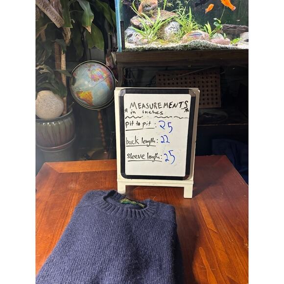 Vintage 90s Oakton Limited Navy Wool Blend Sweater Crewneck Pullover Men's XL - Picture 6 of 6